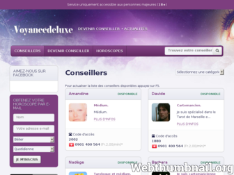voyancedeluxe.ch website preview