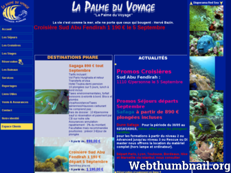 lapalmeduvoyage.com website preview