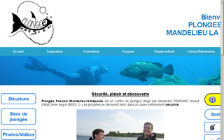 plongeepassion-mandelieu.com website preview