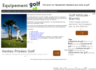 equipement-golf.info website preview