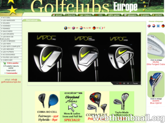 golfclubseurope.fr website preview