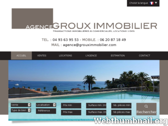 grouximmobilier.com website preview