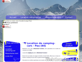 motorhome-pyrenees.com website preview