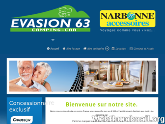 evasion63.fr website preview