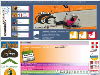 chambery-escalade.fr website preview