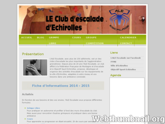 aleescalade.free.fr website preview