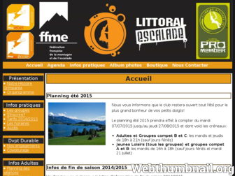 littoral-escalade.fr website preview