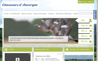 chasse-auvergne.com website preview