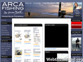 arcafishing.com website preview