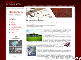 coutellerie-beligne.com website preview
