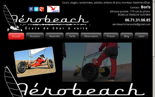aerobeach-charavoile.com website preview