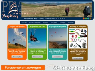 parapente-puy-mary.com website preview