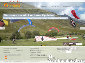 ecole-parapente-pyrenees.com website preview