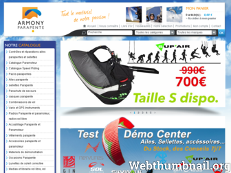 armonyparapente.com website preview