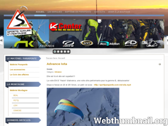 materiel.spiritparapente.fr website preview