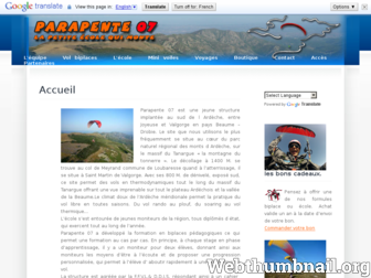 parapente-ardeche.com website preview