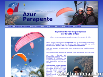 azur-parapente.fr website preview