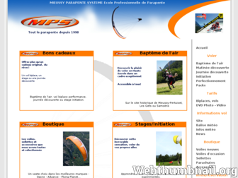 mieussy-parapente.fr website preview