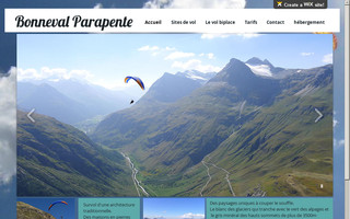 bonneval-parapente.com website preview