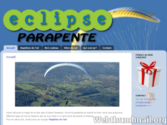 eclipse-parapente.com website preview