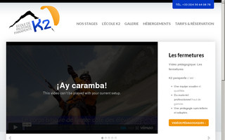 k2parapente.com website preview