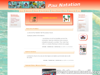 pau-natation.fr website preview