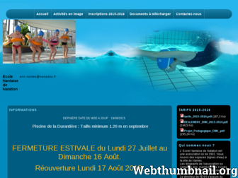 ecole-nantaise-natation.com website preview
