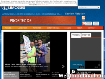 limoges-natation.asptt.com website preview