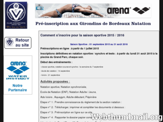 girondins-natation.info website preview