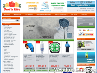 shop.surfnkite.fr website preview