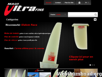 mauiultrafins.fr website preview