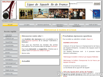 idfsquash.fr website preview