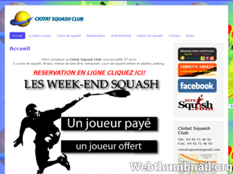 ciotatsquash.fr website preview