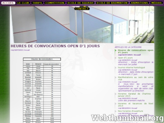 squashchartres.fr website preview