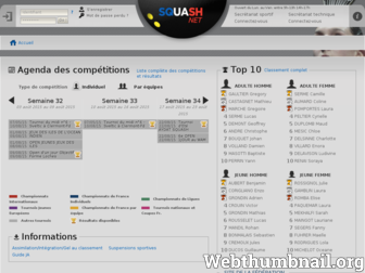 squashnet.fr website preview