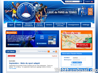 ligueparistennis.com website preview