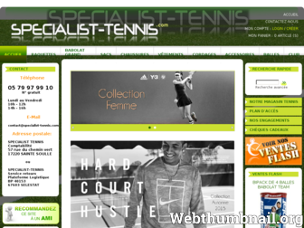 specialist-tennis.com website preview