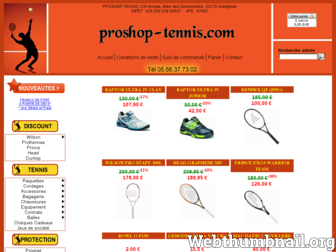 proshop-tennis.com website preview