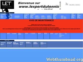 lexpertdutennis.fr website preview