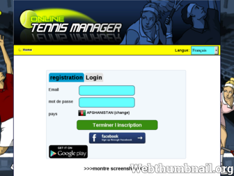 fr.onlinetennismanager.org website preview