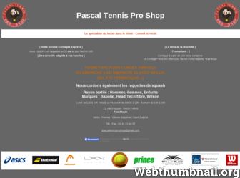 pascaltennisproshop.com website preview