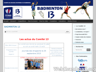 badminton13.fr website preview