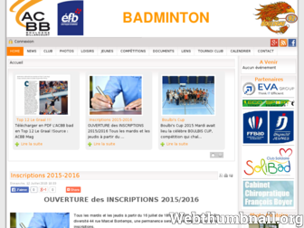 acbb-badminton.fr website preview