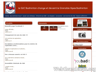 grenoble-badminton.org website preview