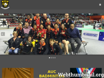 aucbadminton.fr website preview