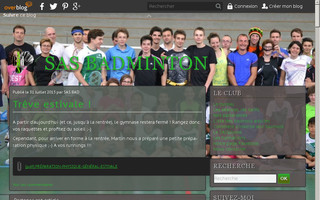 sasbadminton.fr website preview