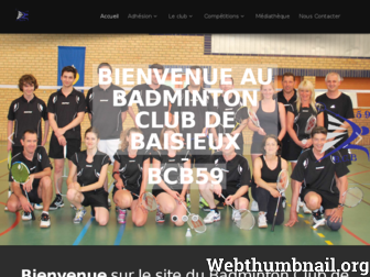 bcb59.badminton-baisieux.fr website preview