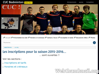 cucbadminton.com website preview