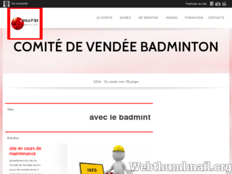codep85badminton.sportsregions.fr website preview