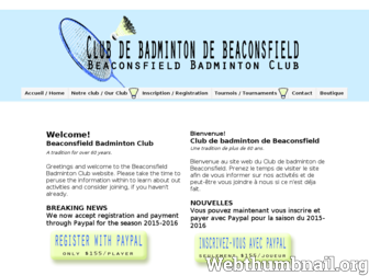 beaconsfieldbadminton.com website preview